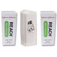 J&J REACH DENTAL FLOSS - PROFESSIONAL SIZE - Dental Floss, Mint Waxed, 200 yds + 1 Dispenser